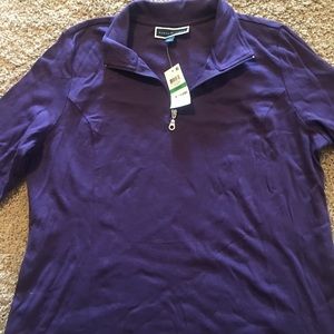 BNWT Half zip Karen Scott